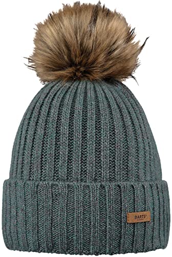 Barts Damen Strickmütze Augusti Beanie mit Bommel Dark Celadon 14 von Barts