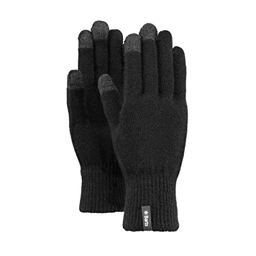 Barts Unisex Fine Knitted Touch Gloves Handschuhe, Schwarz (Black 0001), Large (Herstellergröße: M/L) von Barts