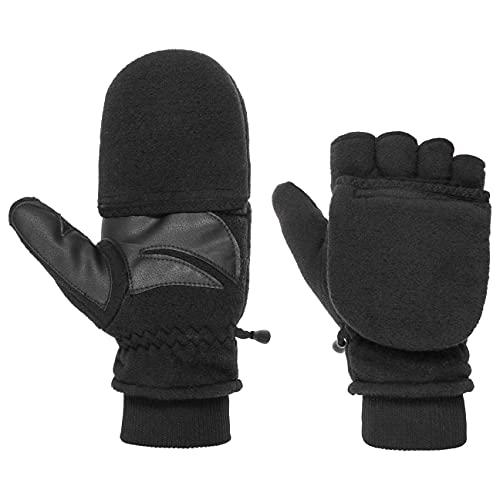 Barts Fingerlose Handschuhe Fäustlinge Kapuzenhandschuhe Fleecehandschuhe Damen/Herren - mit Futter Winter Herbst-Winter - 7 HS schwarz von Barts