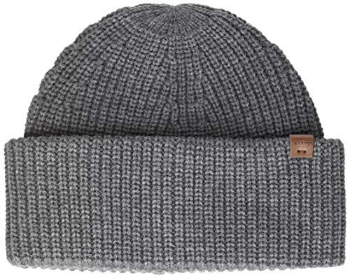 Barts Herren Derval Beanie Baskenmütze, Grau (Dark Heather 0019), One Size (Herstellergröße: Uni) von Barts