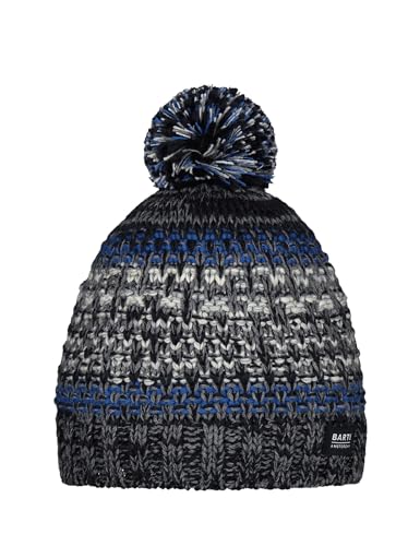 Barts Herren Strickmütze Nathanial Wintermütze mit Bommel 2170 Navy 03 von Barts