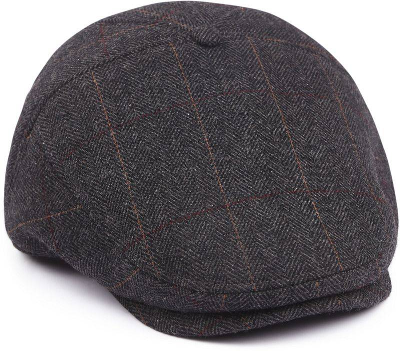 Barts Herringbone Surr Cap Wool Mix Charcoal - Größe M von Barts