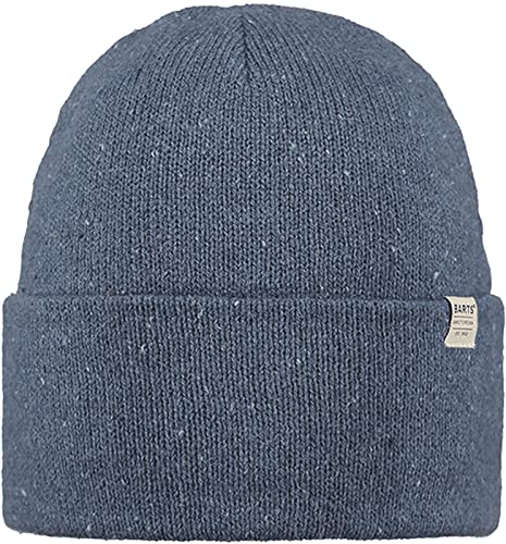 Barts Hooper Beanie Blau - Bequeme warme Baumwoll Strickmütze, Größe One Size - Farbe Denim von Barts