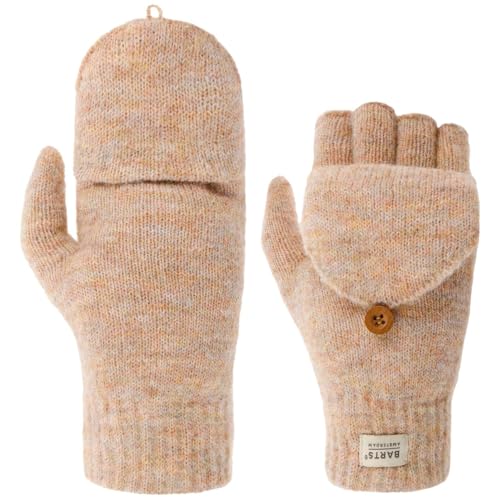 Barts Laksa Fingerless Handschuhe Strickhandschuhe Damenhandschuhe Damen - Winter Herbst-Winter - One Size hellbeige von Barts