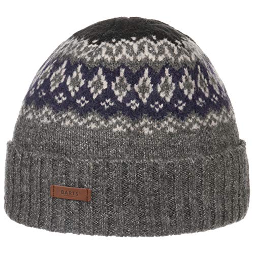 Barts M Gregoris Beanie Grau - Weiche warme Herren Norweger Mütze, Größe One Size - Farbe Dark Heather von Barts