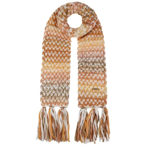 Barts Nicole Schal Winterschal Damenschal Damen - Streifenschal Strickschal mit Fransen Winter Herbst-Winter - One Size apricot von Barts