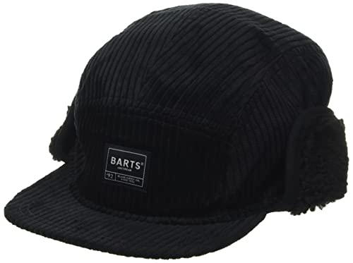 Barts M Rayner Cap Schwarz - Warme stylische Herren Cord Wintermütze, Größe One Size - Farbe Black von Barts