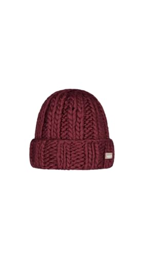 Barts Rote Mütze Hermitta Beanie Burgundy Big Strick aus weichem isländischem Garn, rot, Einheitsgröße von Barts