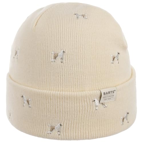 Barts Vinson Poodle Beanie Strickmütze Umschlagmütze Kinder/Damen - mit Umschlag Winter Herbst-Winter - One Size cremeweiß von Barts