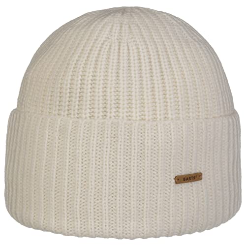 Barts Kalydi Organic Cotton Beanie Strickmütze Wintermütze Umschlagmütze Damen/Herren - mit Umschlag, Umschlag Winter Herbst-Winter - One Size cremeweiß von Barts