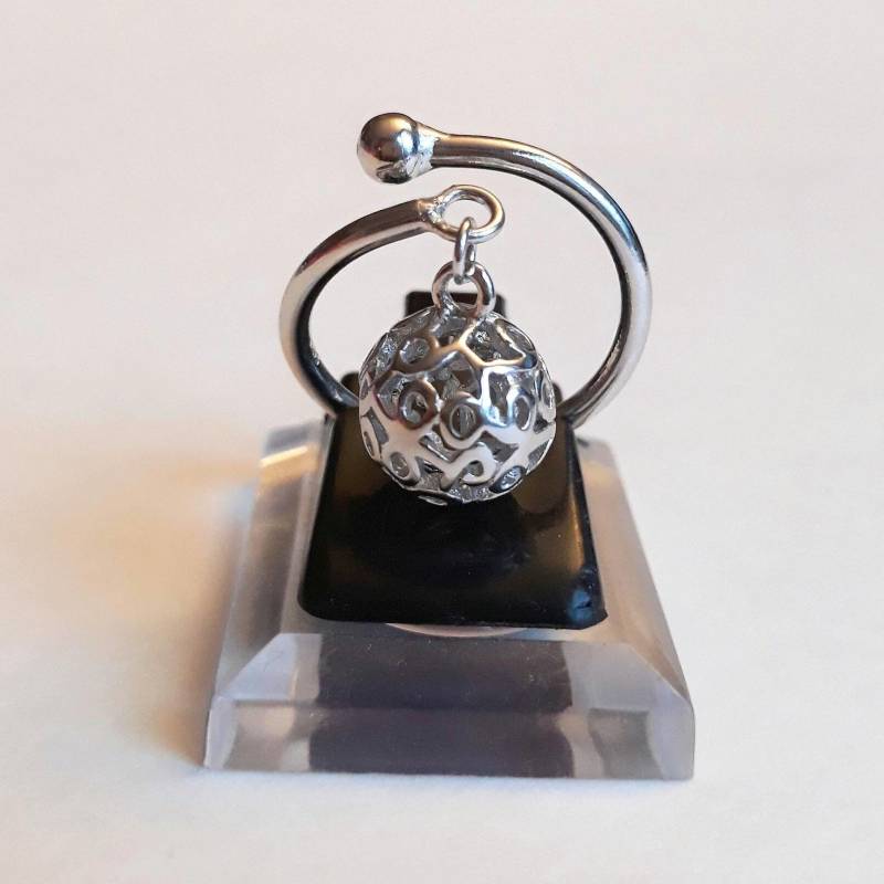 Versilberter Daumenring, Silber Kugelring, Verstellbarer Filligrane Daumen Ring, Stapelbarer Ring Versilberter Daumenring, Silber Kugelring, Verstellbarer Filligrane Daumen Ring, Stapelbarer Ring von Barubu