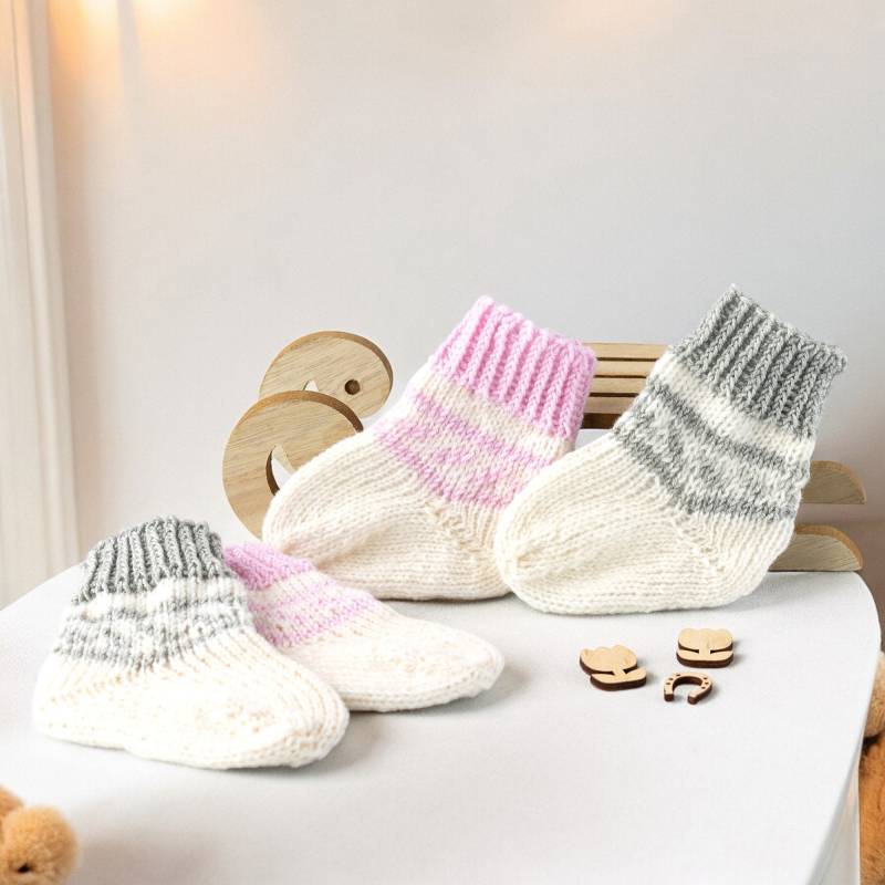 Babysocken Aus Weicher Wolle | Merino, Handgestrickt von BarunShop
