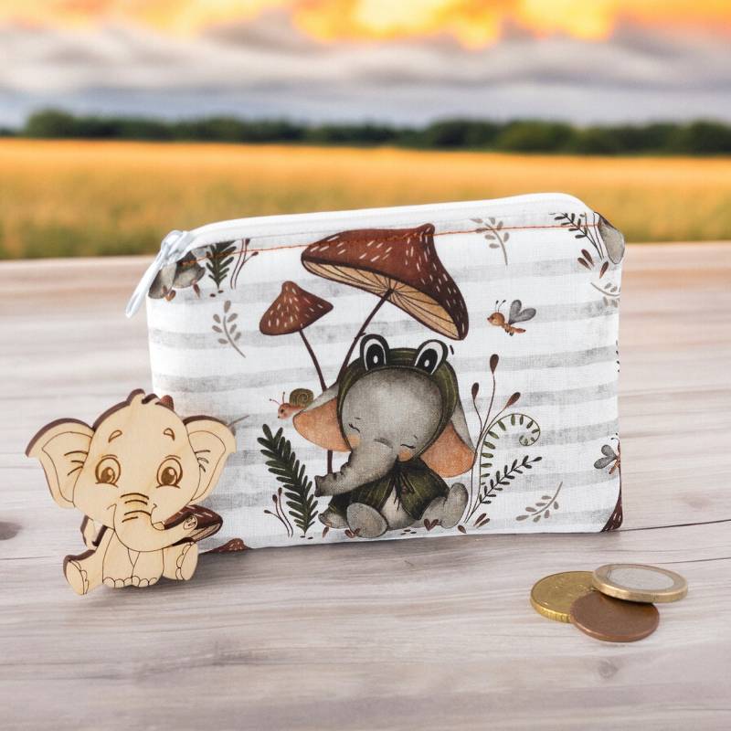 Geldbörse Für Kinder Mit Elefant Unterm Pilz von BarunShop