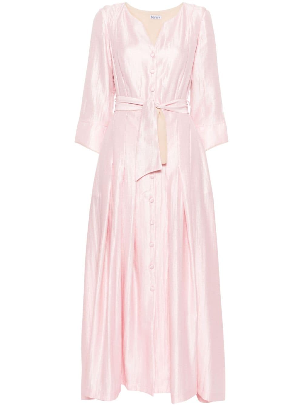 Baruni Cosmos Maxikleid mit Gürtel - Rosa von Baruni