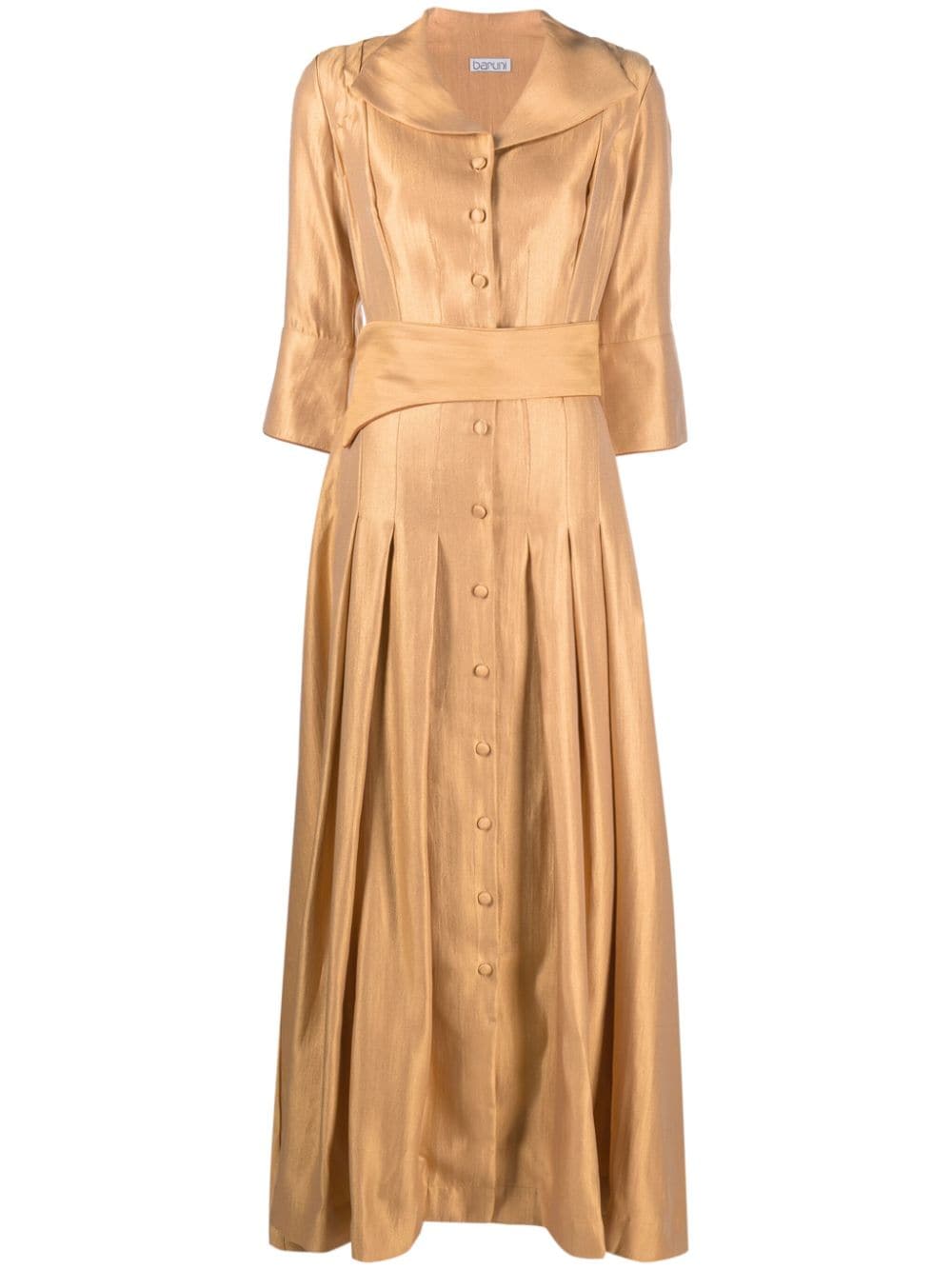 Baruni Maxikleid mit Gürtel - Gold von Baruni