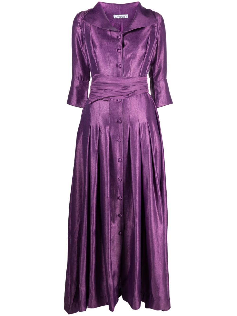 Baruni Maxikleid mit Falten - Violett von Baruni