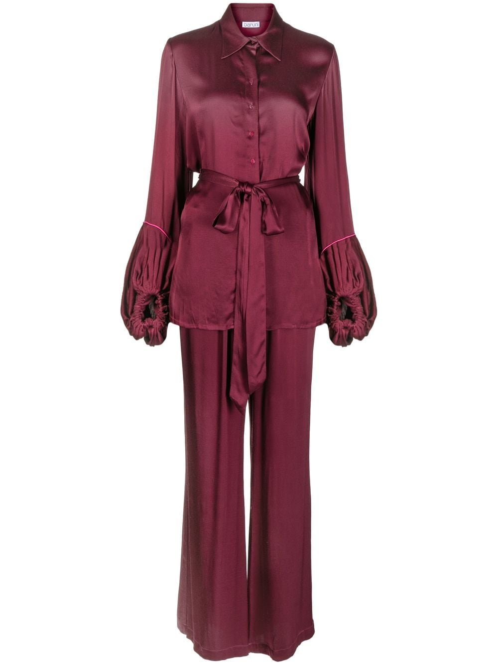 Baruni Pyjama-Set aus Satin - Violett von Baruni