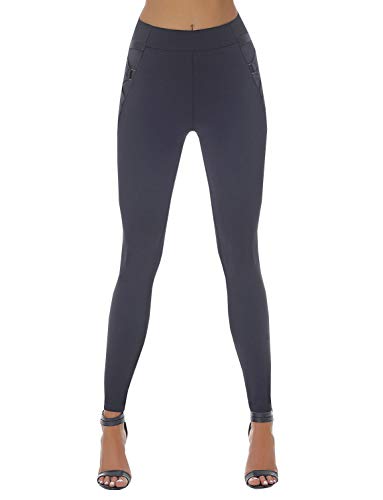 Bas Bleu Damen Leggings Eleganz Hoch Figurformend Lindsey, Schwarz,L von Bas Bleu