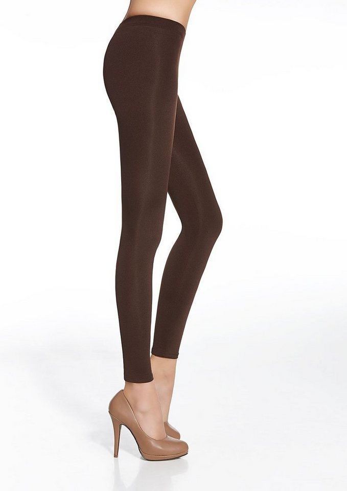 Bas Bleu Leggings Leggings Leggins Hose lang weich blickdicht 200den Gabi braun-brown 2- weich von Bas Bleu