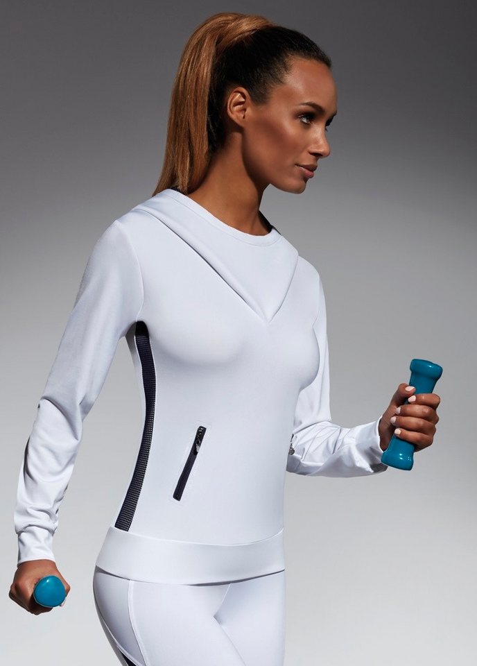 Bas Bleu Trainingspullover sportlicher Damen-Hoodie, Langarm Running Sweater Kapuzenpullover von Bas Bleu