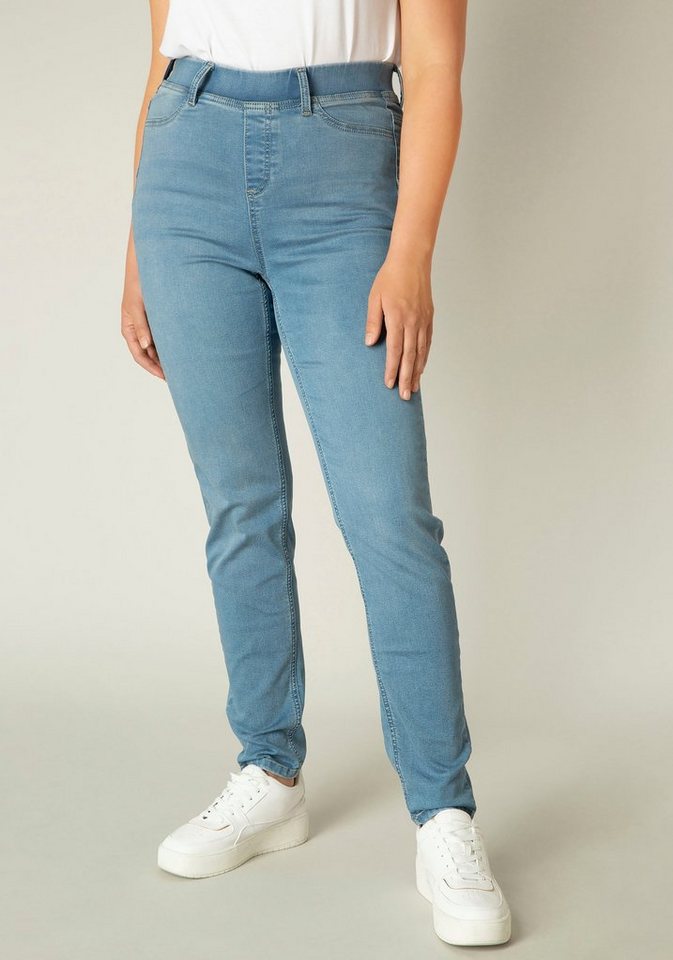 Base Level Curvy Jeansjeggings Tessa Bequeme Schlupfform mit angedeuteten Taschen die nicht auftragen von Base Level Curvy