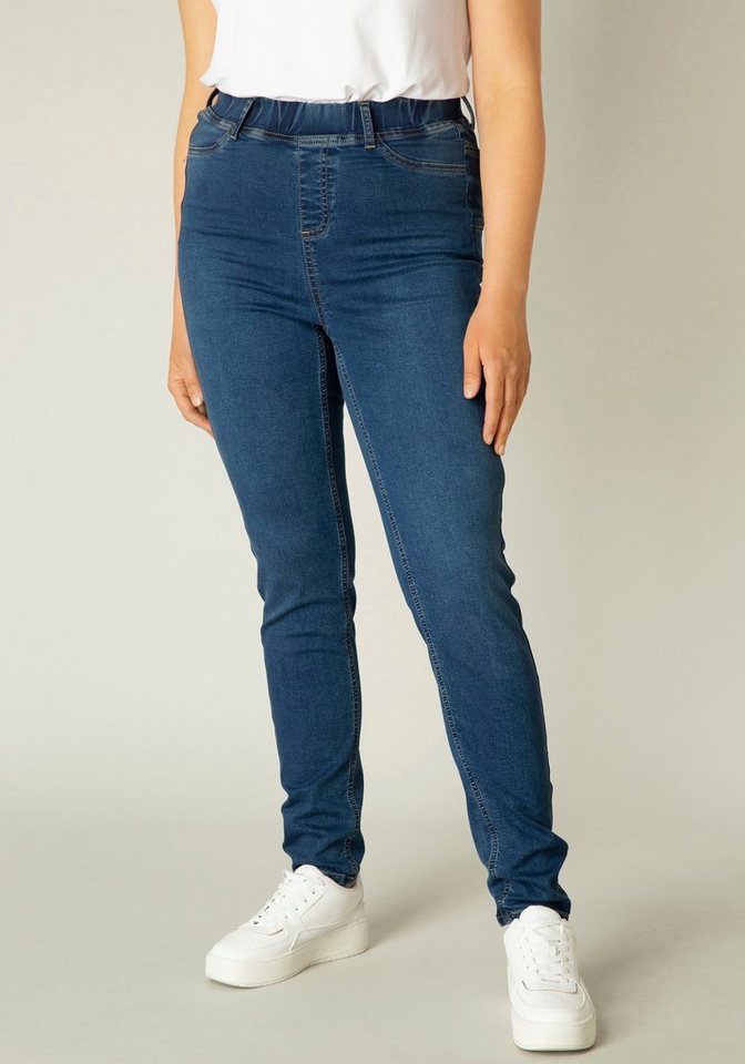 Base Level Curvy Jeansjeggings Tessa Bequeme Schlupfform mit angedeuteten Taschen die nicht auftragen von Base Level Curvy