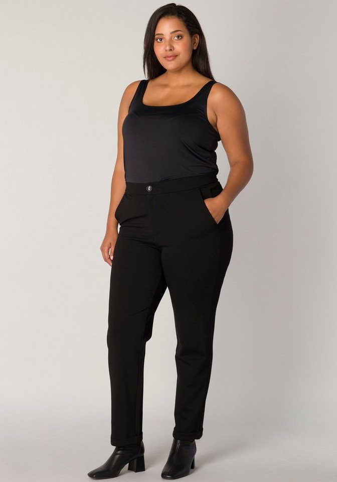 Base Level Curvy Jerseyhose mit Umschlagsaum von Base Level Curvy