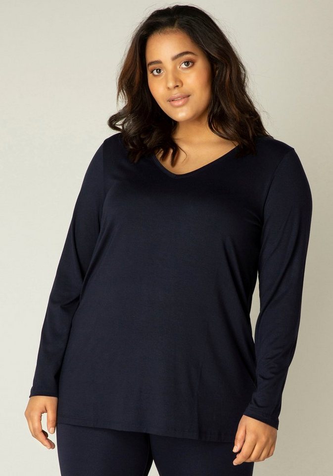 Base Level Curvy Langarmshirt Alize Weiche leicht glänzende Qualität von Base Level Curvy