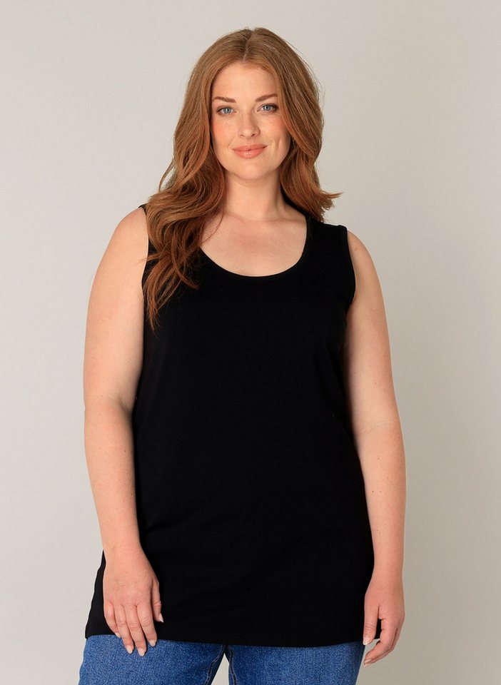 Base Level Curvy Longtop mit weitem Rundhalsausschnitt von Base Level Curvy