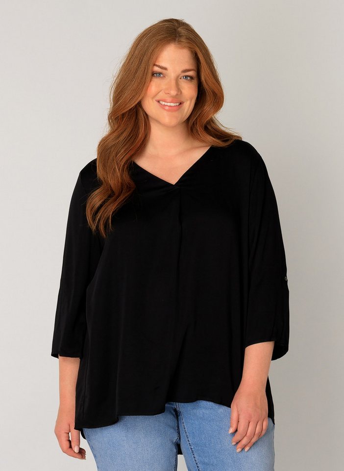 Base Level Curvy Shirtbluse Yanina mit V-Ausschnitt von Base Level Curvy