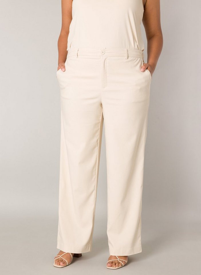 Base Level Curvy Stoffhose Sommerhose mit Schlag und Viskose von Base Level Curvy