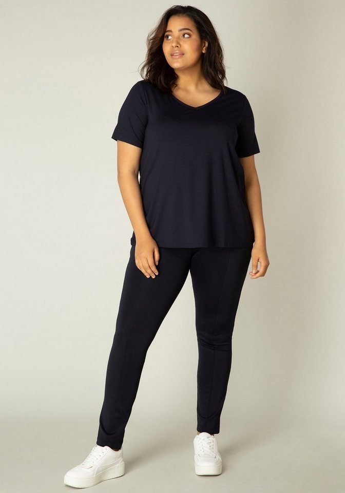 Base Level Curvy T-Shirt Alba Weich fließende, formstabile Qualität von Base Level Curvy