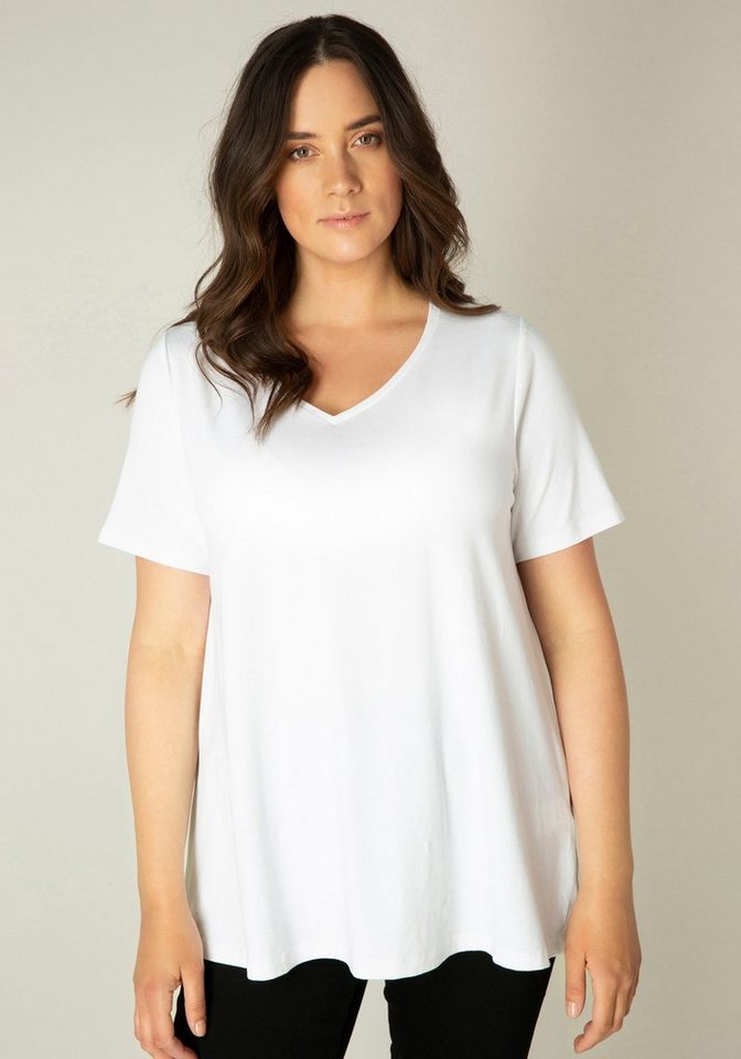 Base Level Curvy T-Shirt Alba Weich fließende, formstabile Qualität von Base Level Curvy