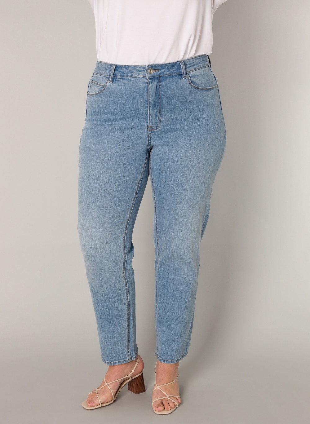 Große Größen Hose Annelia, Damen, blau, Größe: 25, Happy Size DE Women von Base Level Curvy