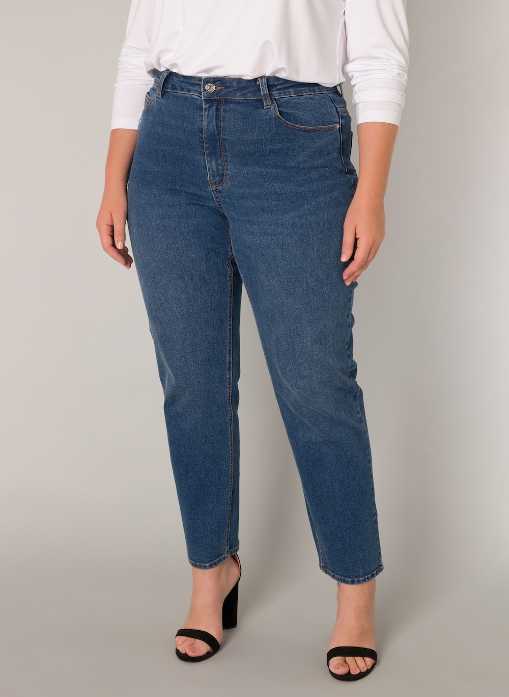 Große Größen Hose Annelia, Damen, blau, Größe: 25, Happy Size DE Women von Base Level Curvy