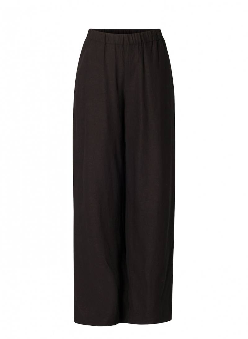 Große Größen Hose Yula, Damen, schwarz, Größe: 50, Leinen/Viskose, Happy Size DE Women von Base Level Curvy