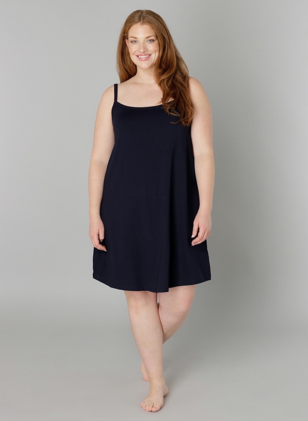 Große Größen Kleid Alissa, Damen, grau, Größe: 44, Viskose, Happy Size DE Women von Base Level Curvy