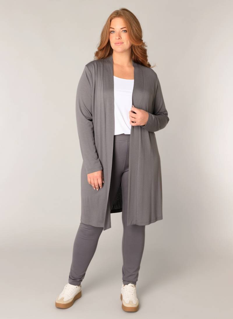Große Größen Strickjacke Ayla Long, Damen, braun, Größe: 52, Viskose, Happy Size DE Women von Base Level Curvy