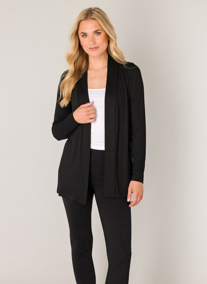 Base Level Strickjacke Yayla In elastischem Feinstrick von Base Level