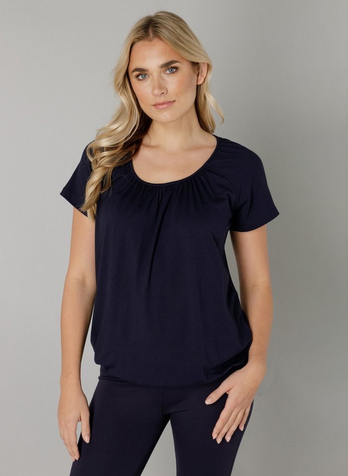Base Level T-Shirt Yona mit Raffung am Rundhalsausschnitt von Base Level
