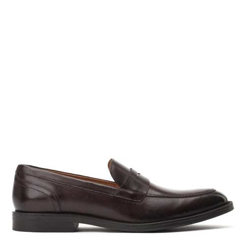 Base London Kennedy Herren-Slipper aus gewaschenem braunem Leder, braun, 42 EU Base London Kennedy Herren-Slipper aus gewaschenem braunem Leder, braun, 42 EU von Base London