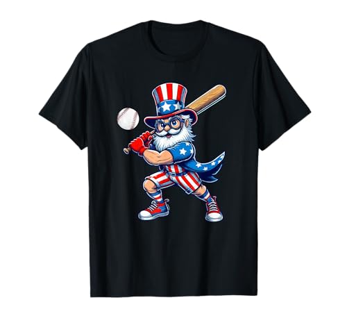 Man Playing Baseball 4th Of July Player Team Patriotic T-Shirt Man Playing Baseball 4th Of July Player Team Patriotic T-Shirt von Baseball 4th Of July Costume