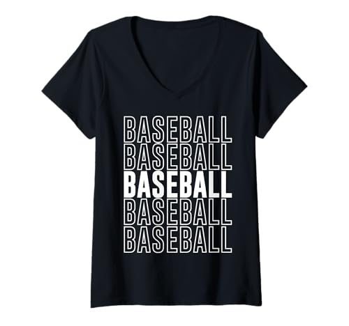 Damen Baseball T-Shirt mit V-Ausschnitt Damen Baseball T-Shirt mit V-Ausschnitt von Baseball Apparel