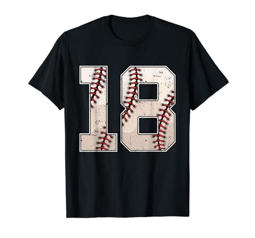 Baseball Birthday Boy Eighteen 18 Years Old 18th Bday Party T-Shirt von Baseball Birthday Boy Sport Tee Kids Toddlers Gift