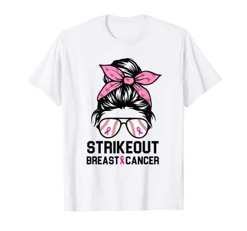 Strike Out Breast Cancer Awareness Baseball Mutter Frauen T-Shirt von Baseball Breast Cancer Fighters Tees Co.