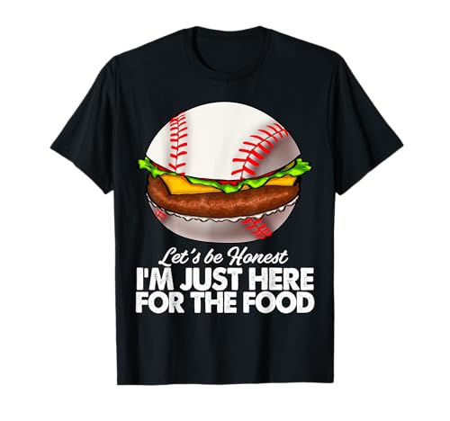 Seien wir ehrlich, ich Bin Hier für Food Burger, Baseballspieler für Männer T-Shirt von Baseball By VM