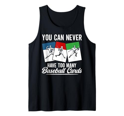 Man kann nie zu viele Baseballkarten sammeln Tank Top Man kann nie zu viele Baseballkarten sammeln Tank Top von Baseball Card Collecting Baseball Gifts Men
