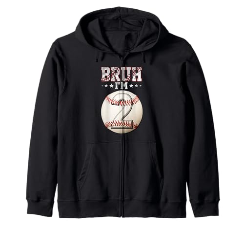 Bruh I'm 2 Dabbing Baseball 2. Geburtstag Party Kinder Kapuzenjacke von Baseball Celebration Birthday Party Gifts Co