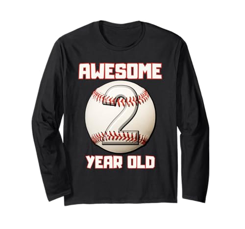 Bruh I'm 2 Dabbing Baseball 2. Geburtstag Party Kinder Langarmshirt von Baseball Celebration Birthday Party Gifts Co