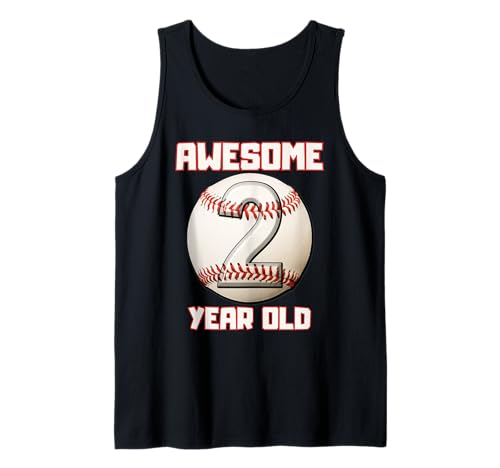 Bruh I'm 2 Dabbing Baseball 2. Geburtstag Party Kinder Tank Top von Baseball Celebration Birthday Party Gifts Co